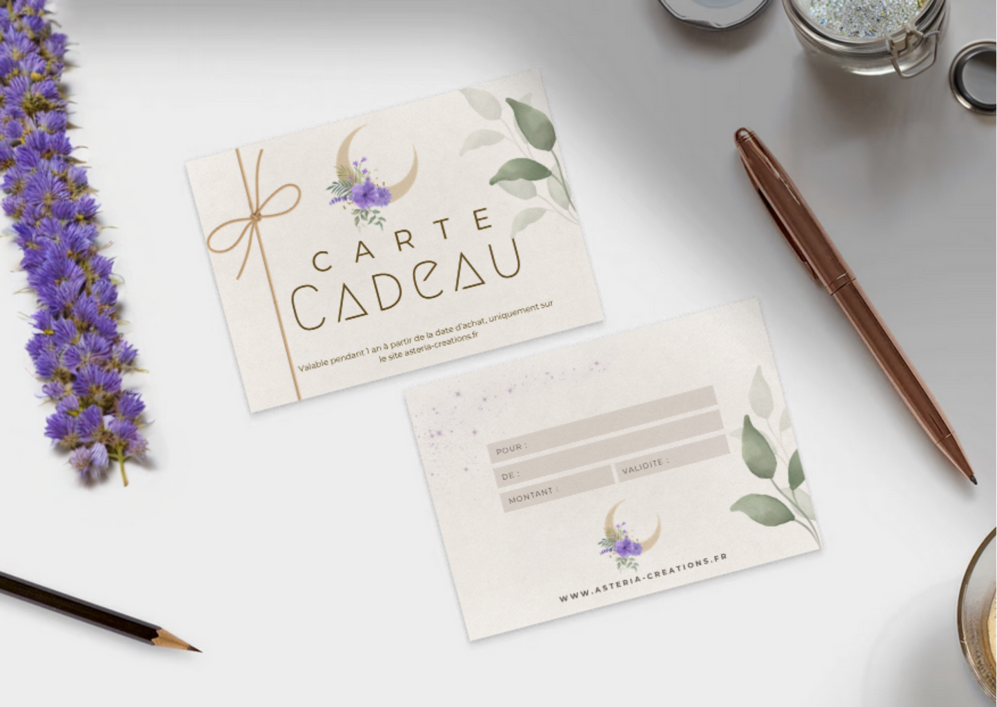 Carte cadeau Astéria créations