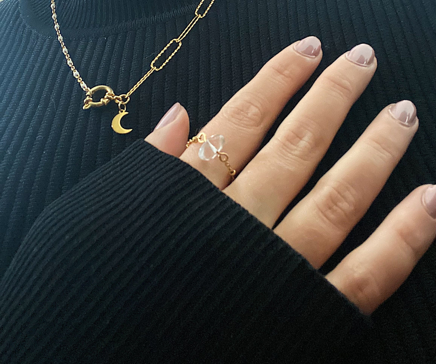 Bague chaînette Perséphone