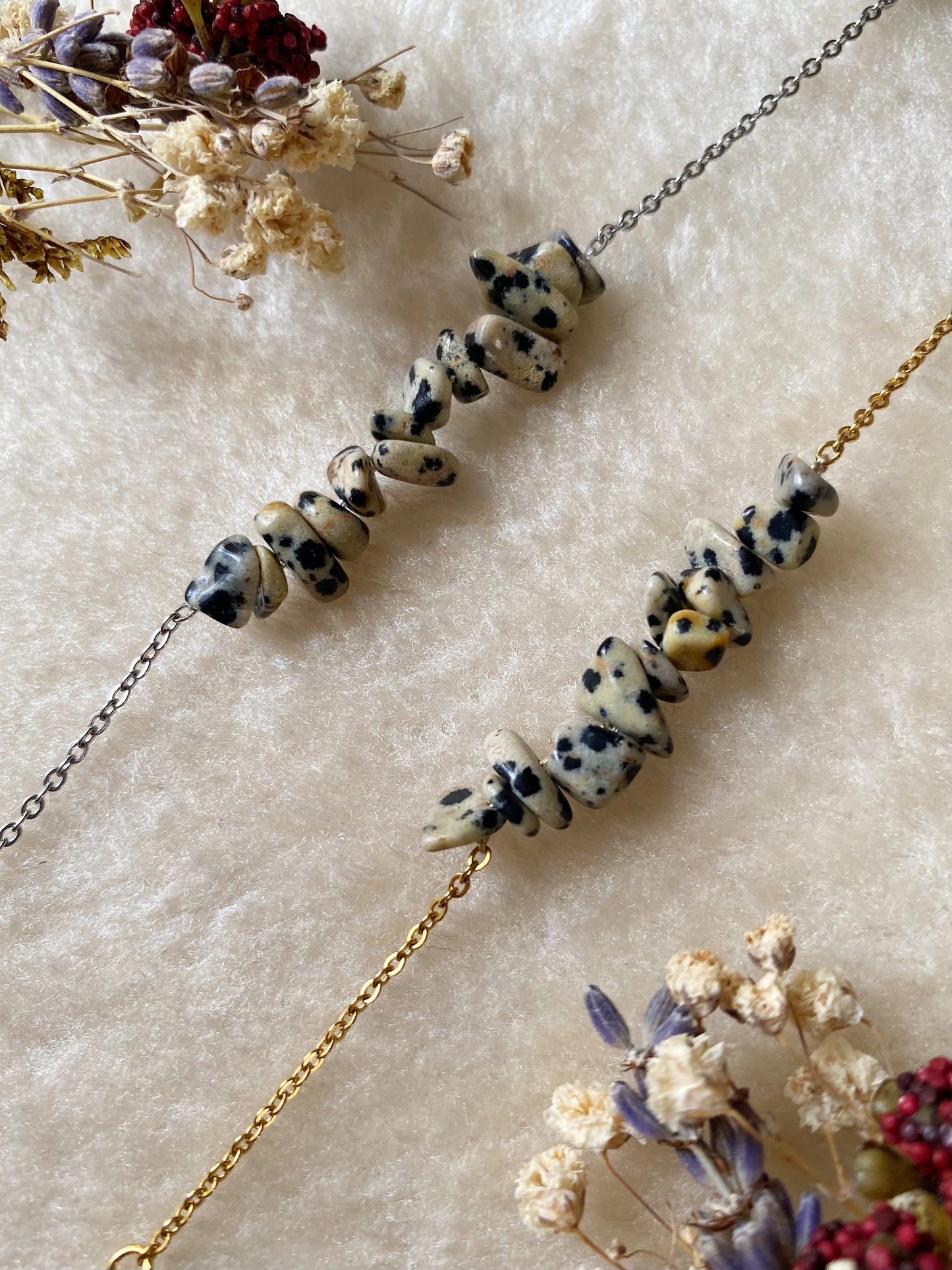 Bracelet Basique - Jaspe Dalmatien
