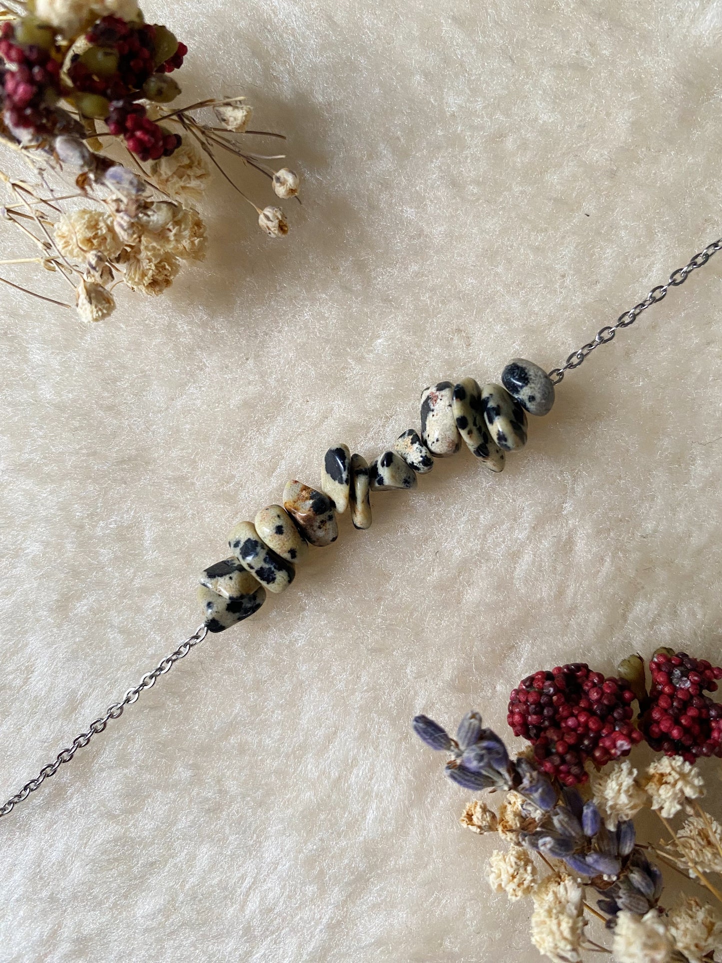 Bracelet Basique - Jaspe Dalmatien