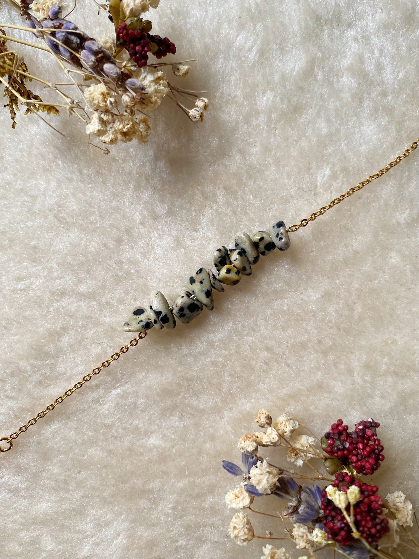 Bracelet Basique - Jaspe Dalmatien