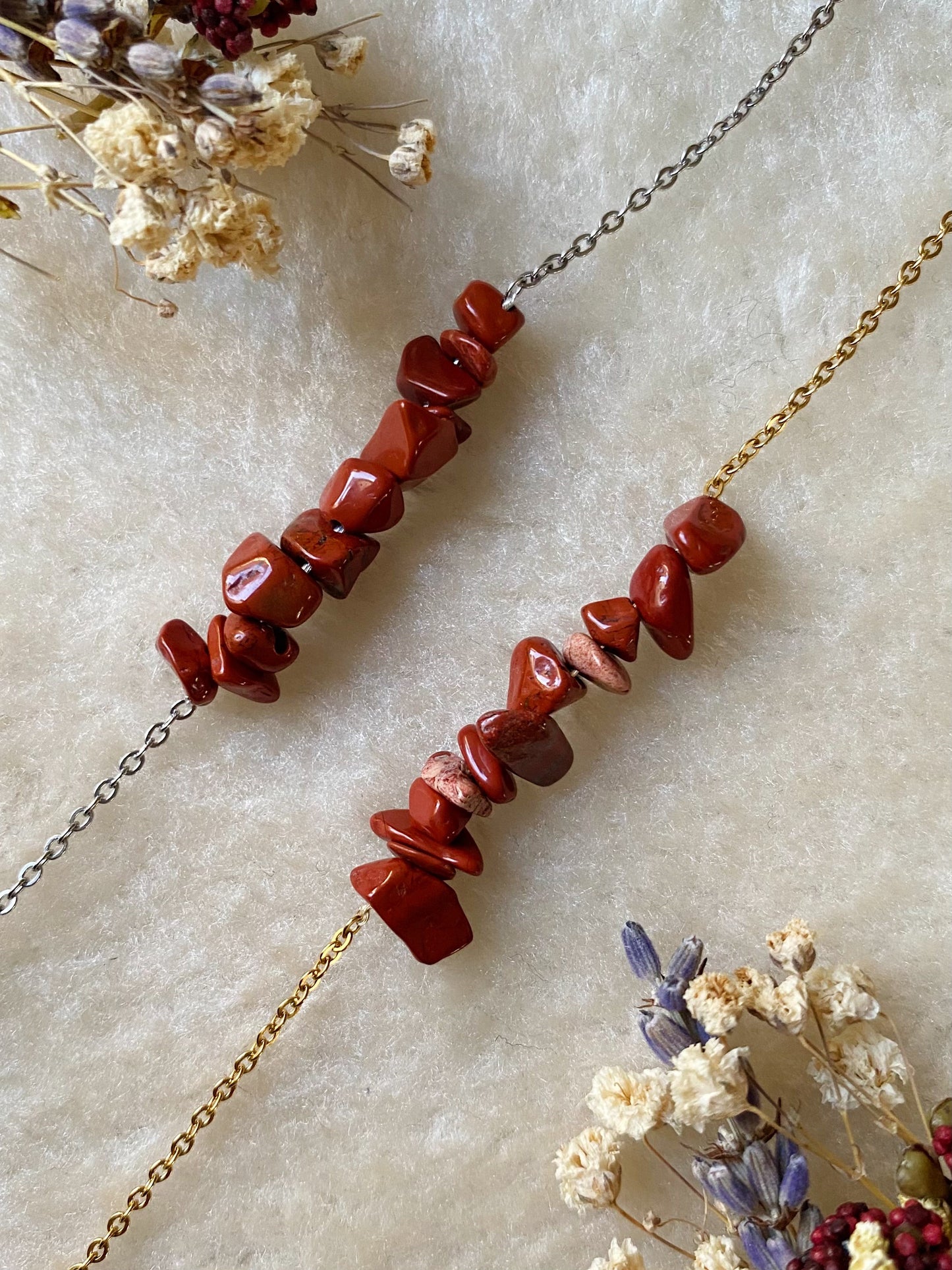 Bracelet Basique - Jaspe Rouge