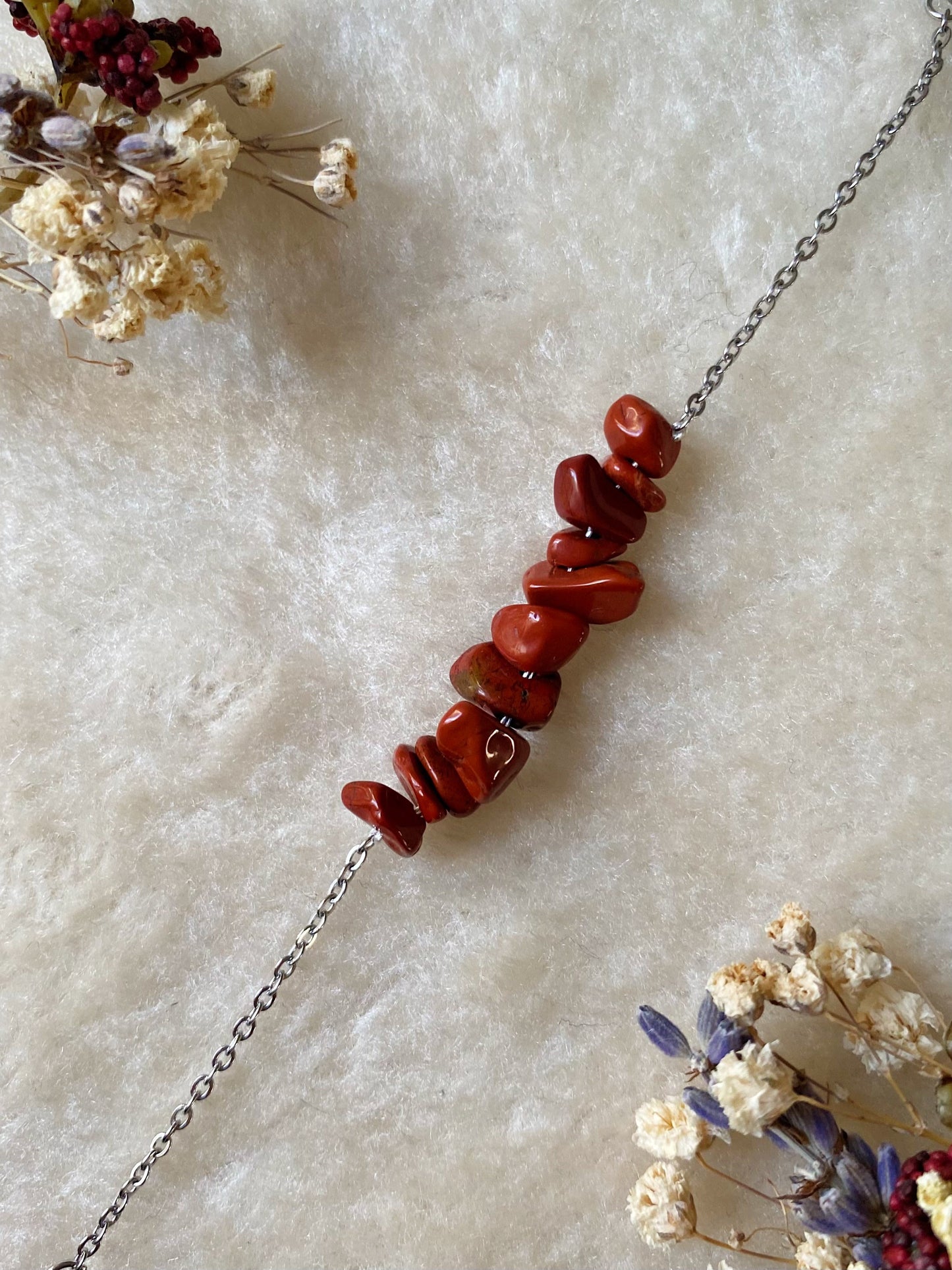Bracelet Basique - Jaspe Rouge