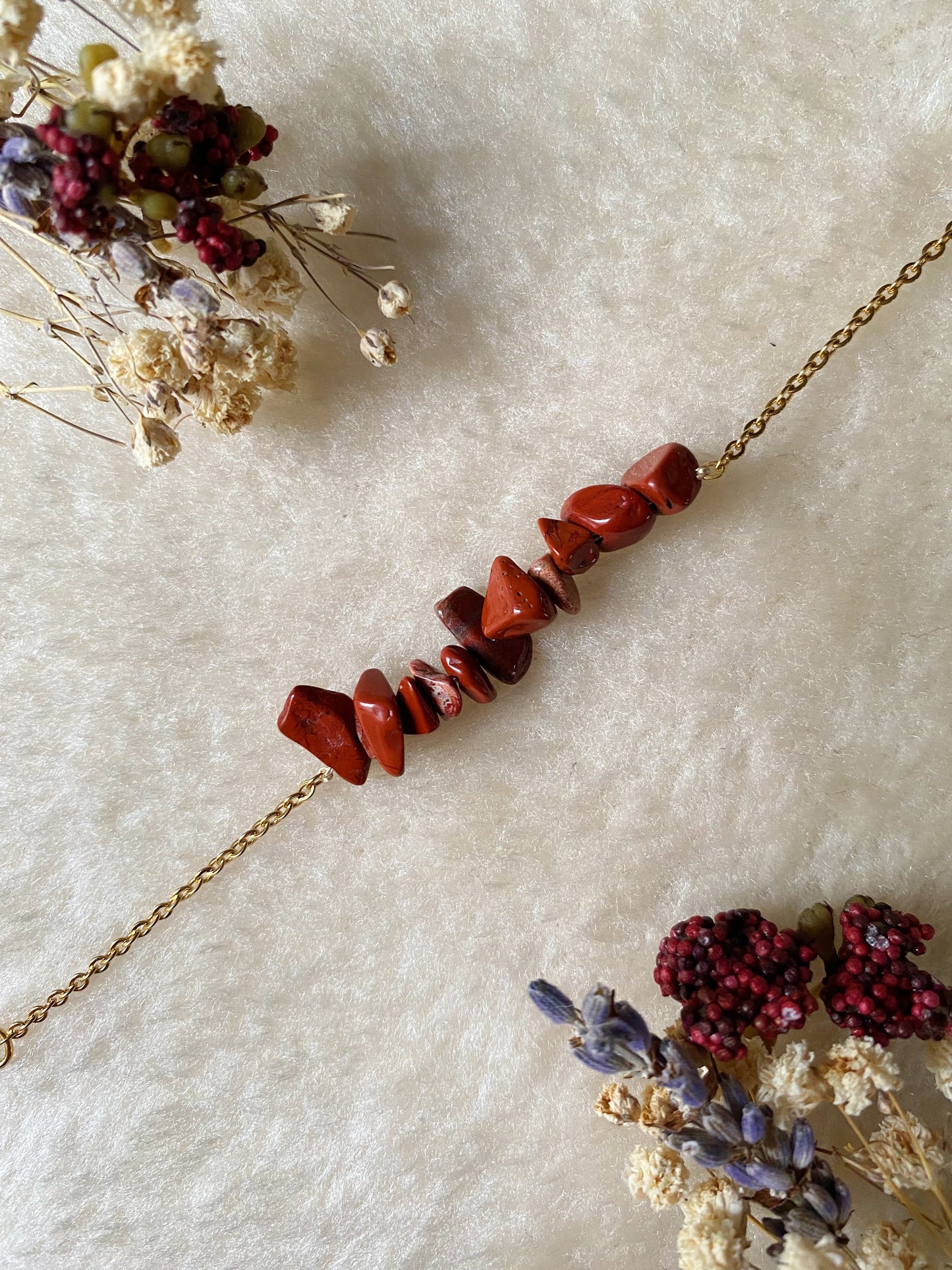 Bracelet Basique - Jaspe Rouge
